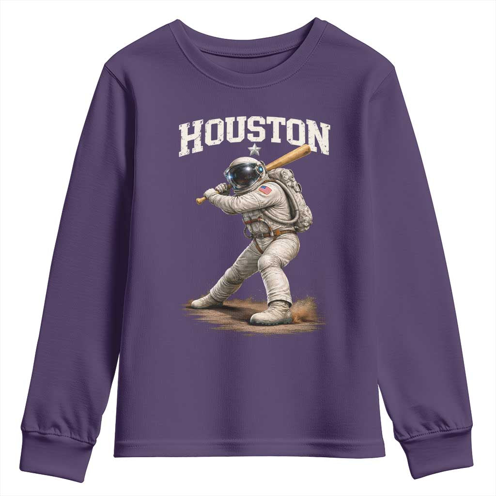 Houston Astronaut Baseball Player Youth Sweatshirt Clutch City