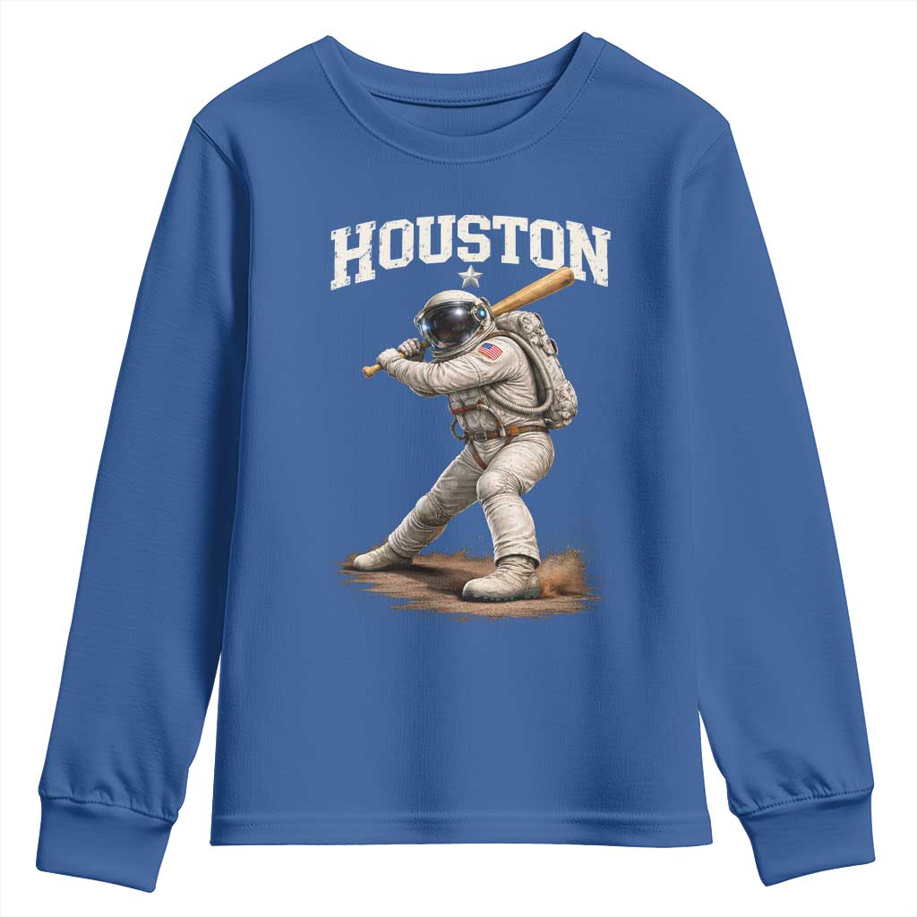 Houston Astronaut Baseball Player Youth Sweatshirt Clutch City