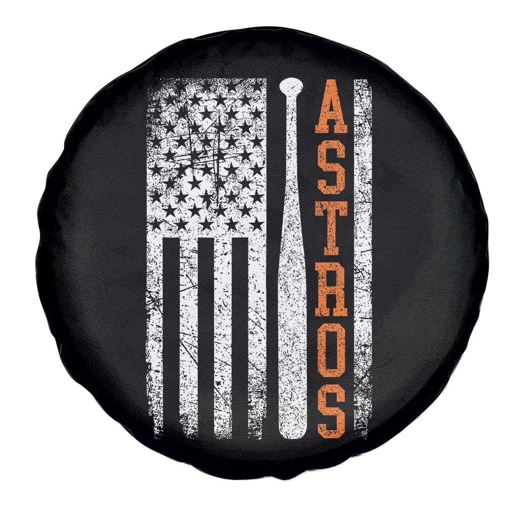 Vintage Astro Spare Tire Cover Last Name Baseball American Flag Retro Style 70s 80s 90s