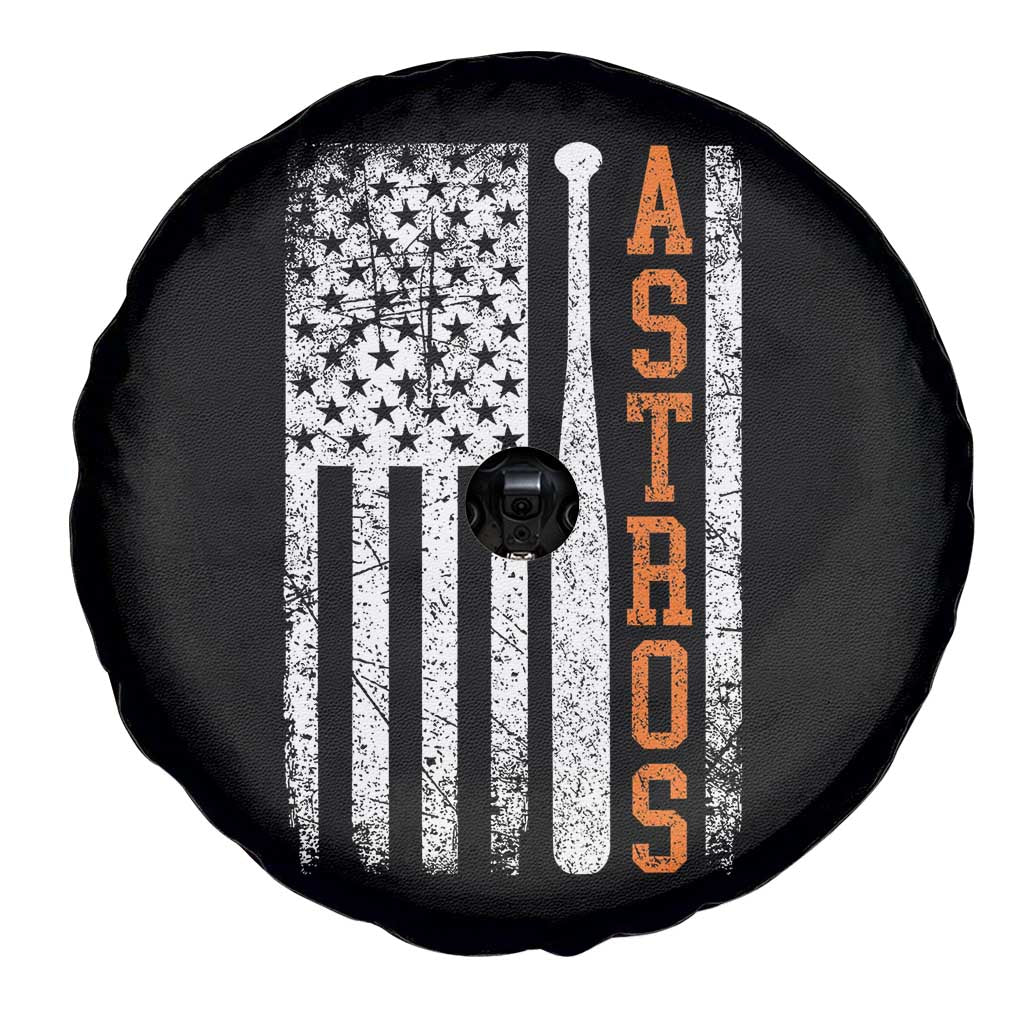 Vintage Astro Spare Tire Cover Last Name Baseball American Flag Retro Style 70s 80s 90s