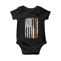 Vintage Astro Baby Onesie Last Name Baseball American Flag Retro Style 70s 80s 90s
