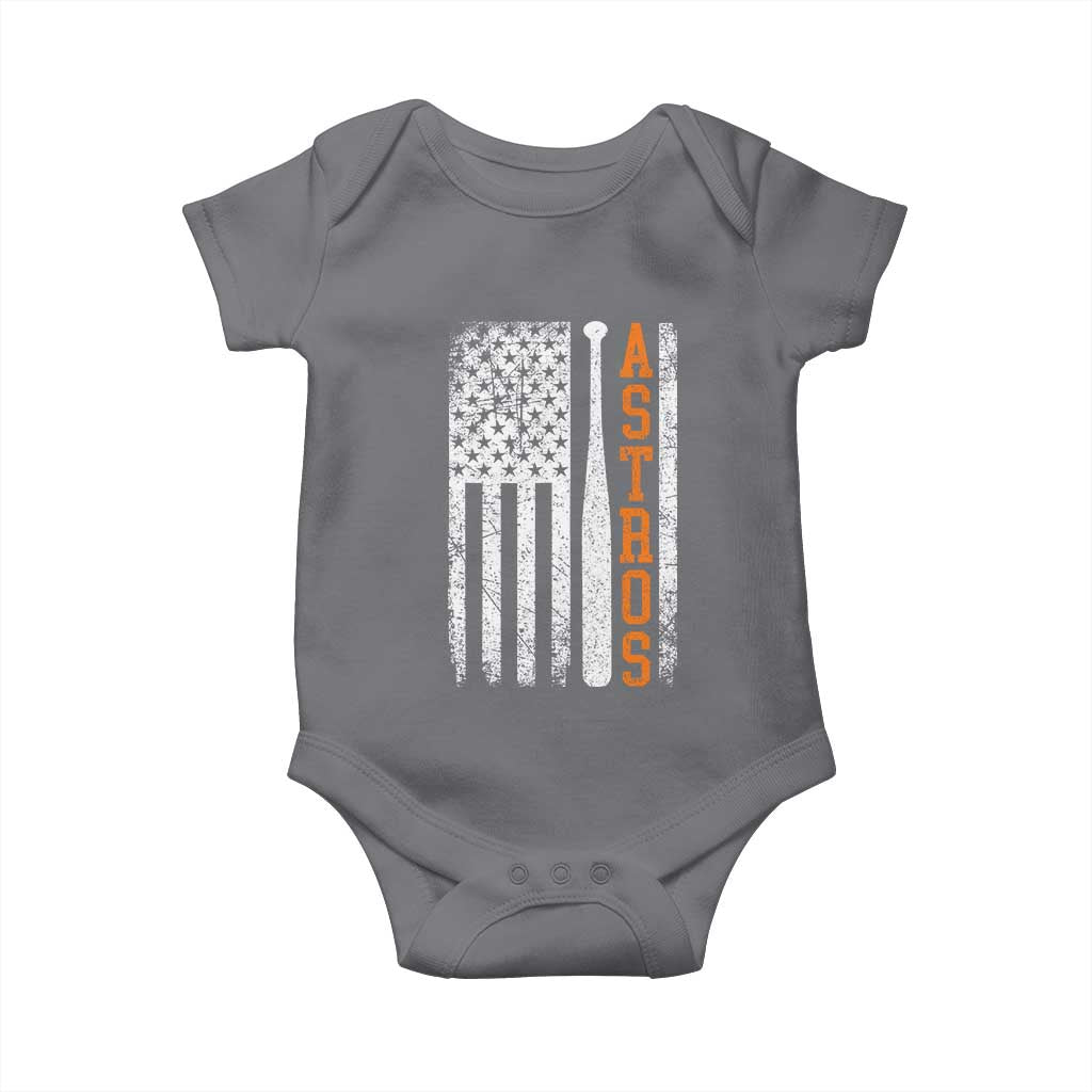 Vintage Astro Baby Onesie Last Name Baseball American Flag Retro Style 70s 80s 90s