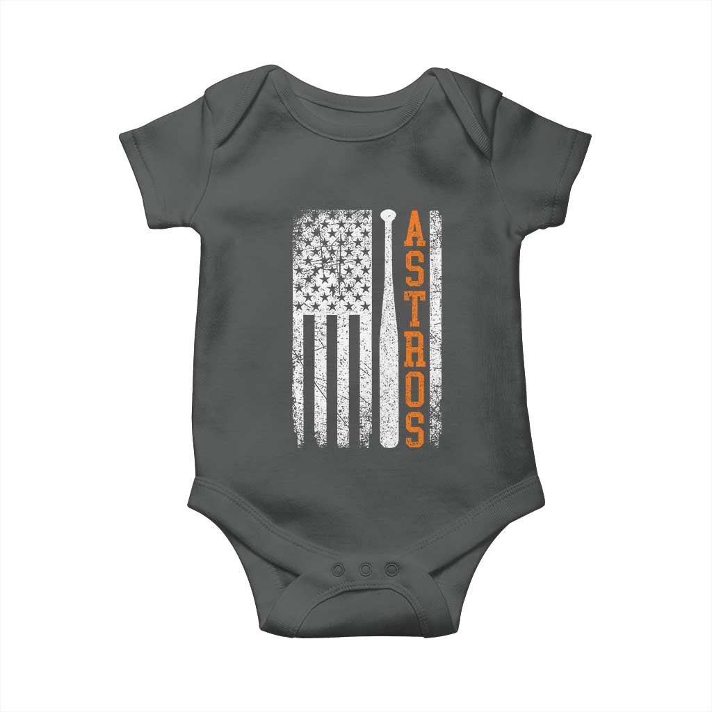 Vintage Astro Baby Onesie Last Name Baseball American Flag Retro Style 70s 80s 90s