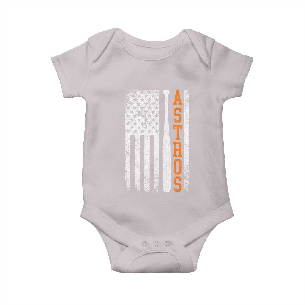 Vintage Astro Baby Onesie Last Name Baseball American Flag Retro Style 70s 80s 90s