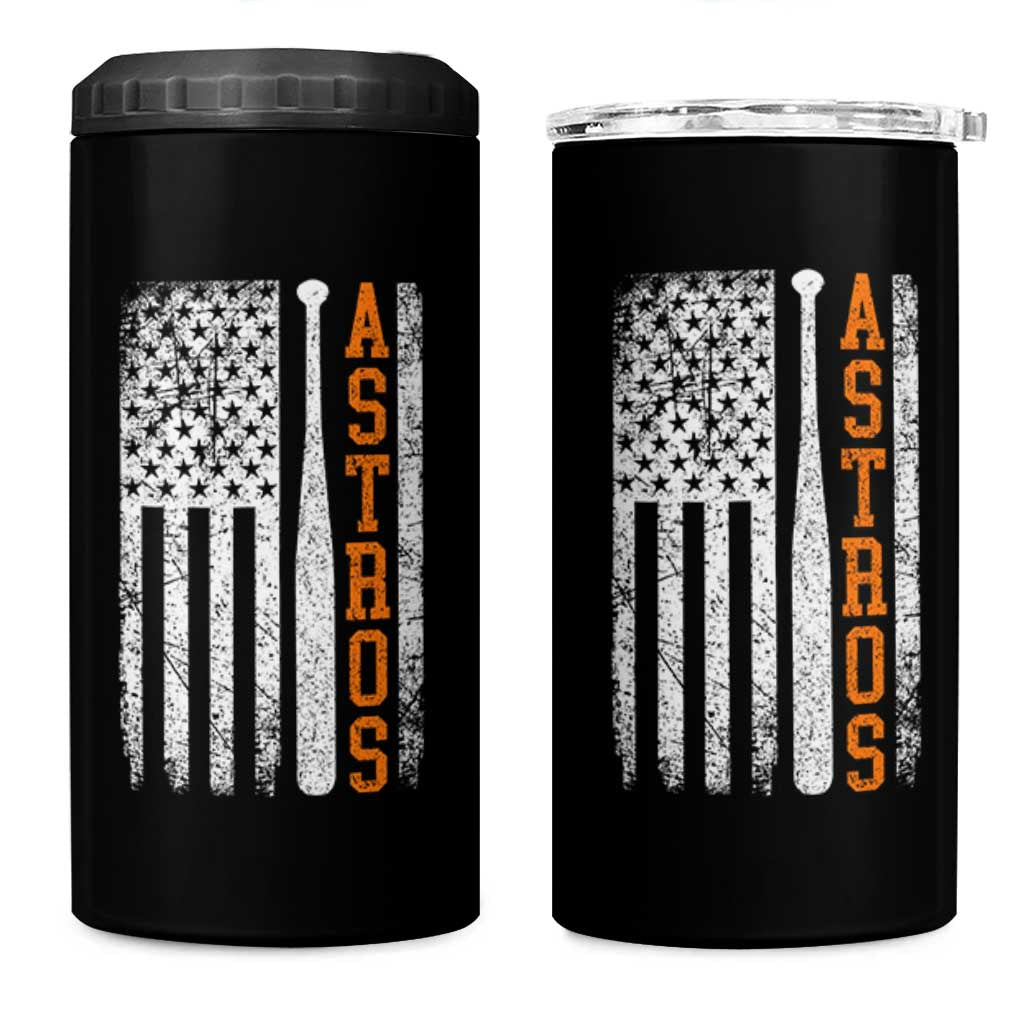 Vintage Astro 4 in 1 Can Cooler Tumbler Last Name Baseball American Flag Retro Style 70s 80s 90s