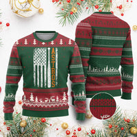 Vintage Astro Ugly Christmas Sweater Last Name Baseball American Flag Retro Style 70s 80s 90s