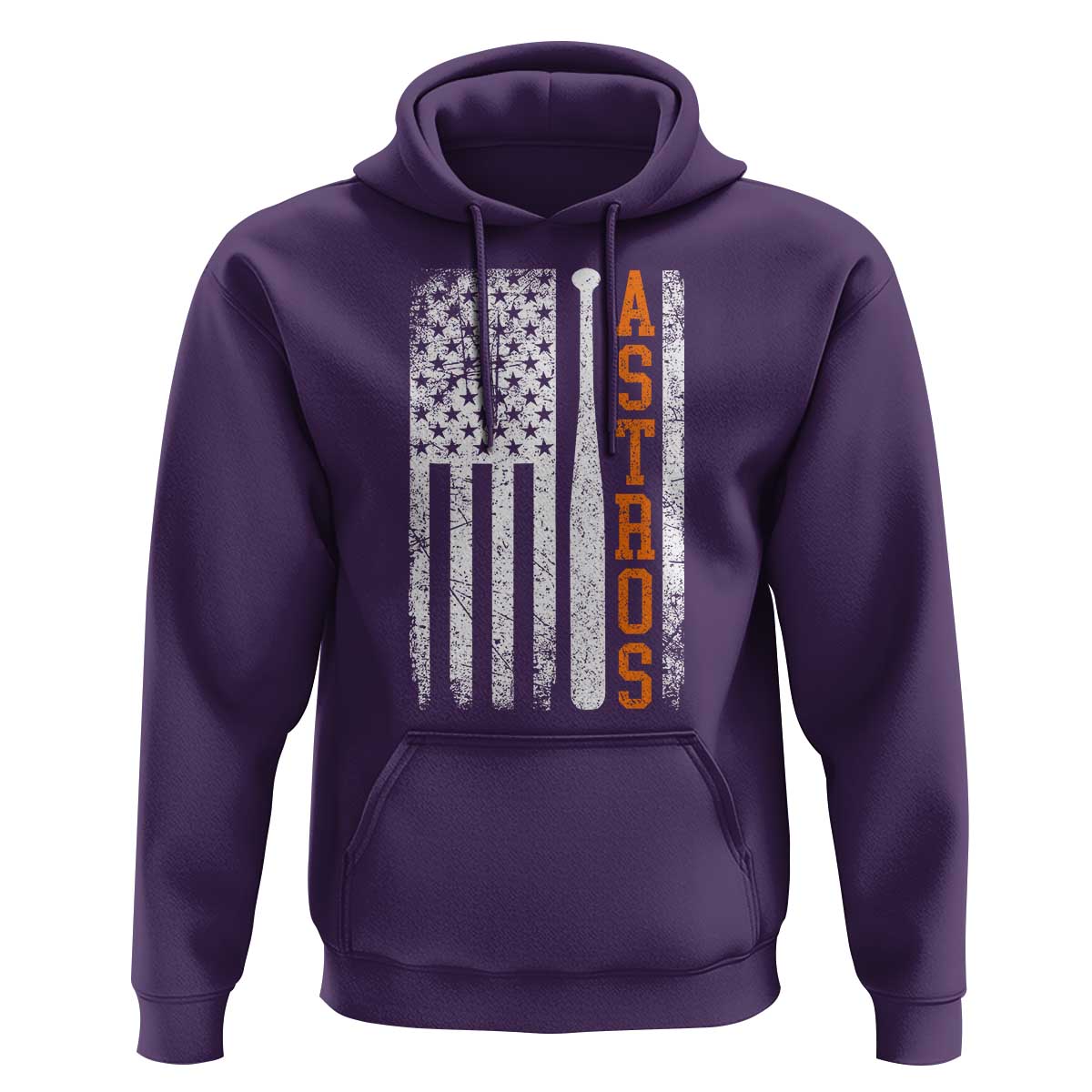 Vintage Astro Hoodie Last Name Baseball American Flag Retro Style 70s 80s 90s