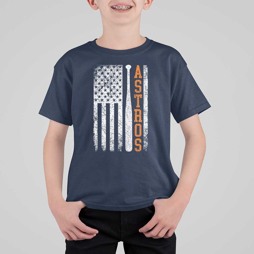 Vintage Astro T Shirt For Kid Last Name Baseball American Flag Retro Style 70s 80s 90s