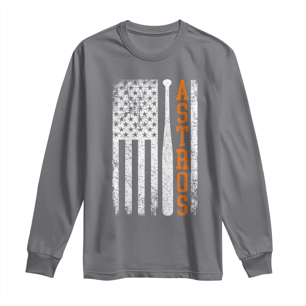 Vintage Astro Long Sleeve Shirt Last Name Baseball American Flag Retro Style 70s 80s 90s