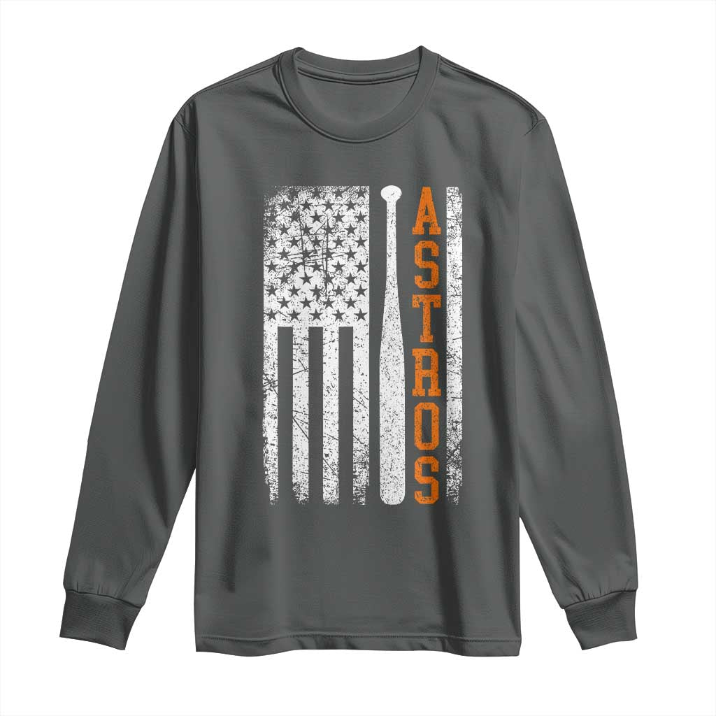 Vintage Astro Long Sleeve Shirt Last Name Baseball American Flag Retro Style 70s 80s 90s
