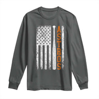 Vintage Astro Long Sleeve Shirt Last Name Baseball American Flag Retro Style 70s 80s 90s