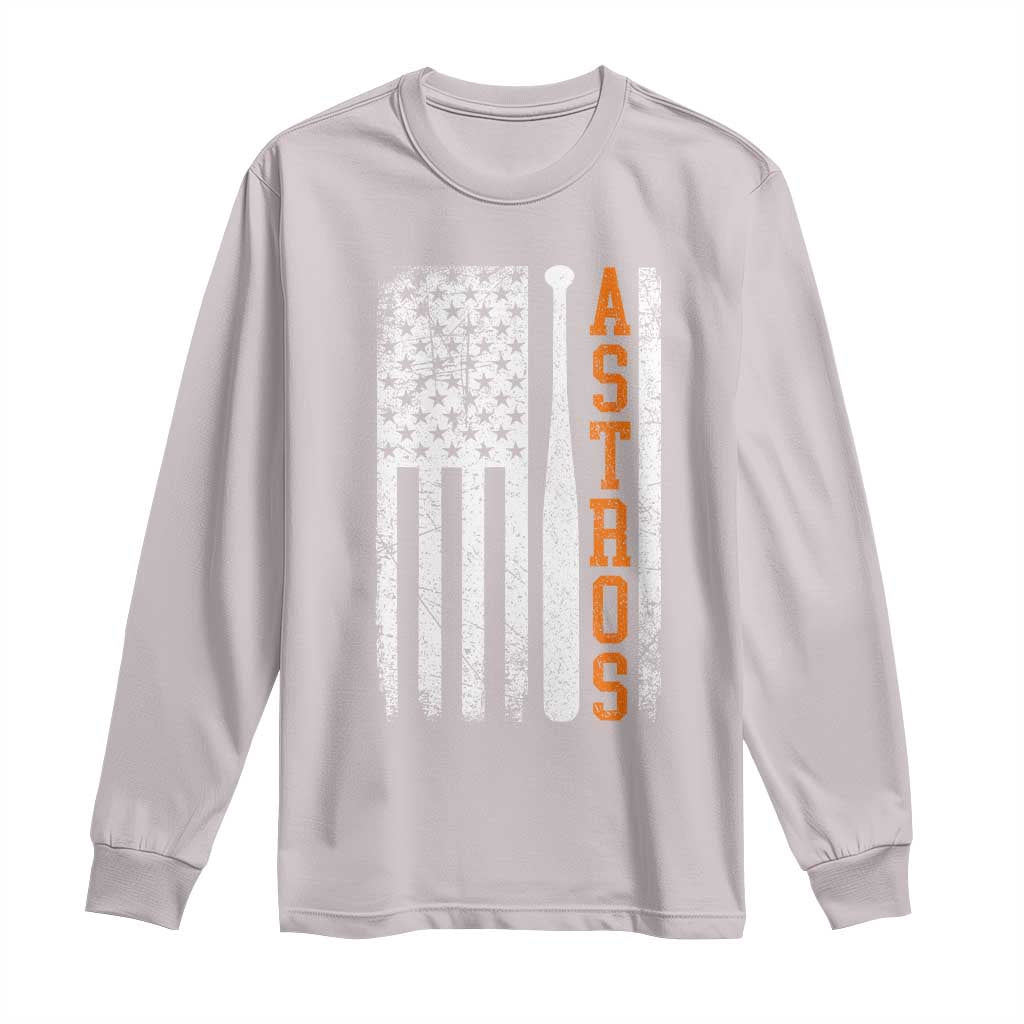 Vintage Astro Long Sleeve Shirt Last Name Baseball American Flag Retro Style 70s 80s 90s