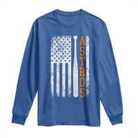Vintage Astro Long Sleeve Shirt Last Name Baseball American Flag Retro Style 70s 80s 90s