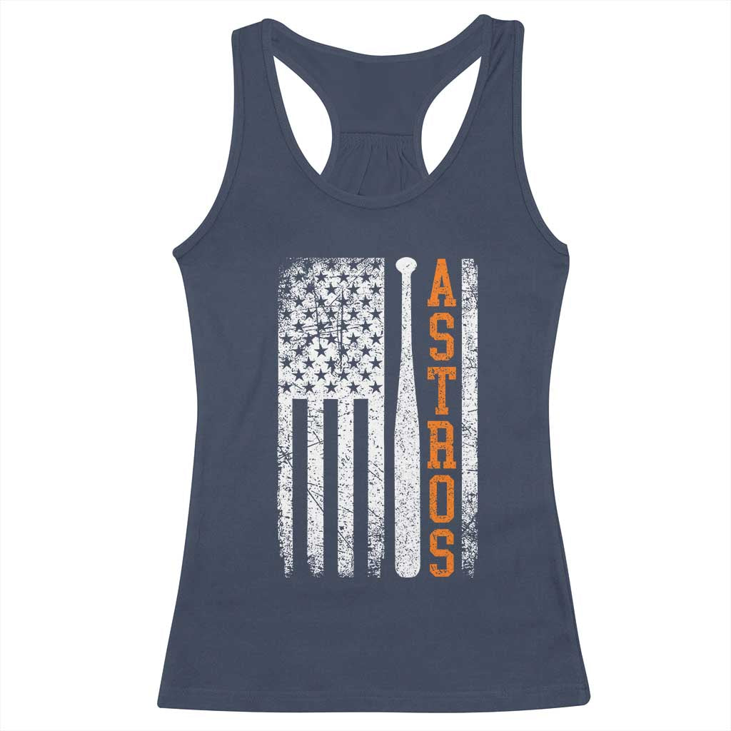 Vintage Astro Racerback Tank Top Last Name Baseball American Flag Retro Style 70s 80s 90s