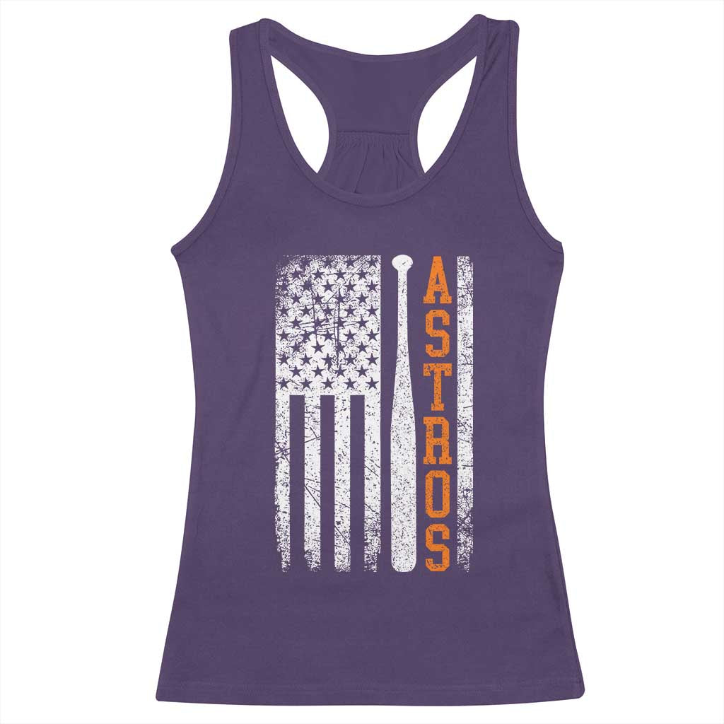 Vintage Astro Racerback Tank Top Last Name Baseball American Flag Retro Style 70s 80s 90s