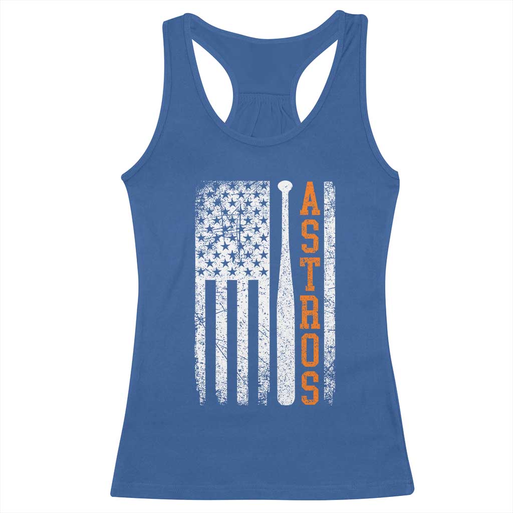 Vintage Astro Racerback Tank Top Last Name Baseball American Flag Retro Style 70s 80s 90s