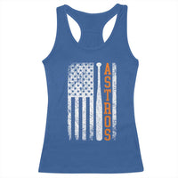 Vintage Astro Racerback Tank Top Last Name Baseball American Flag Retro Style 70s 80s 90s