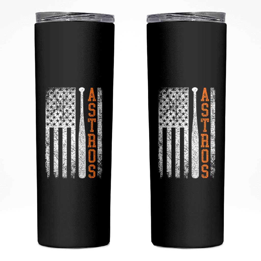 Vintage Astro Skinny Tumbler Last Name Baseball American Flag Retro Style 70s 80s 90s