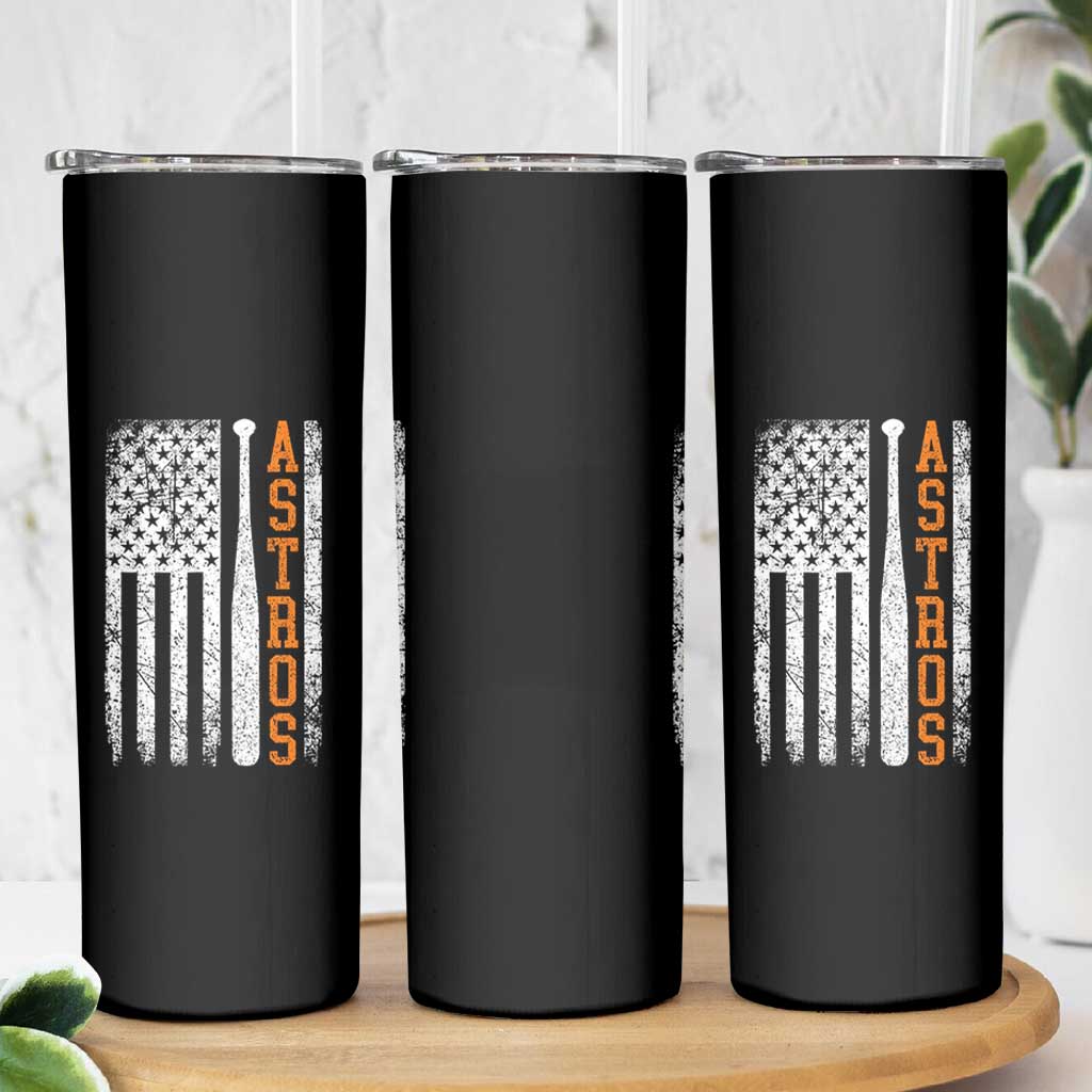 Vintage Astro Skinny Tumbler Last Name Baseball American Flag Retro Style 70s 80s 90s