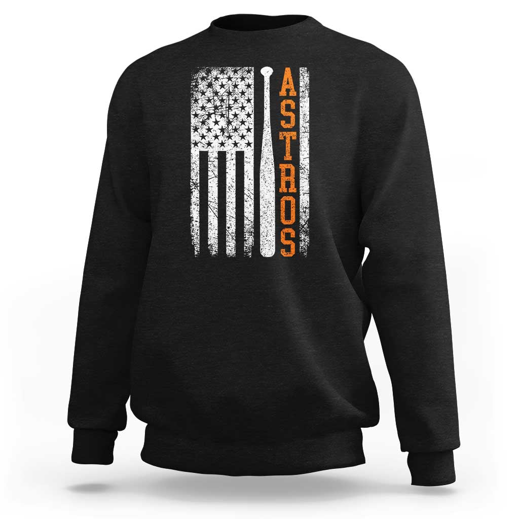 Vintage Astro Sweatshirt Last Name Baseball American Flag Retro Style 70s 80s 90s