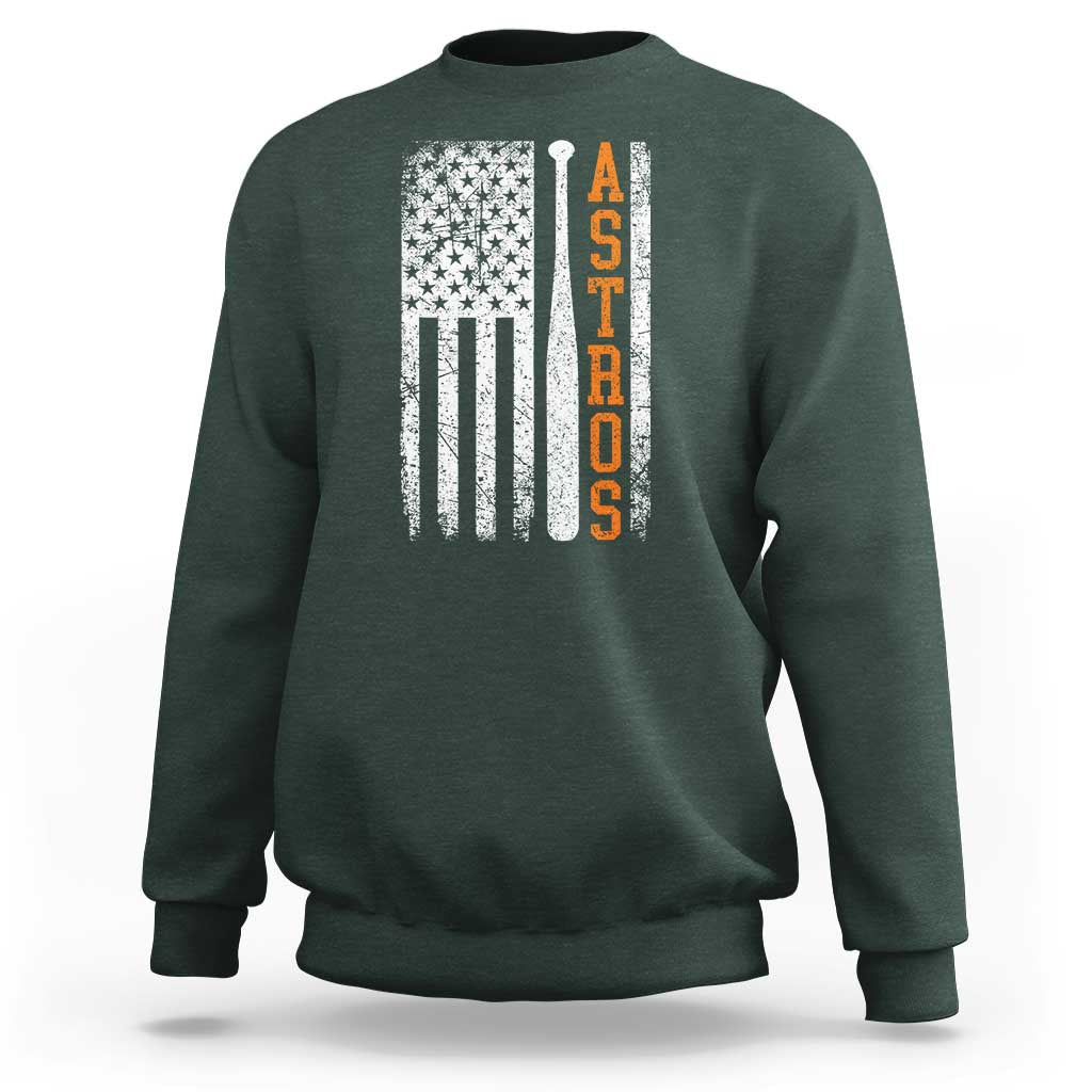 Vintage Astro Sweatshirt Last Name Baseball American Flag Retro Style 70s 80s 90s