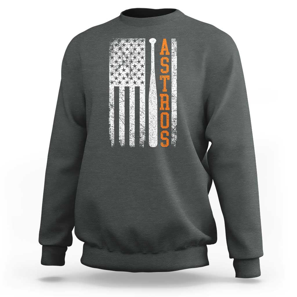 Vintage Astro Sweatshirt Last Name Baseball American Flag Retro Style 70s 80s 90s