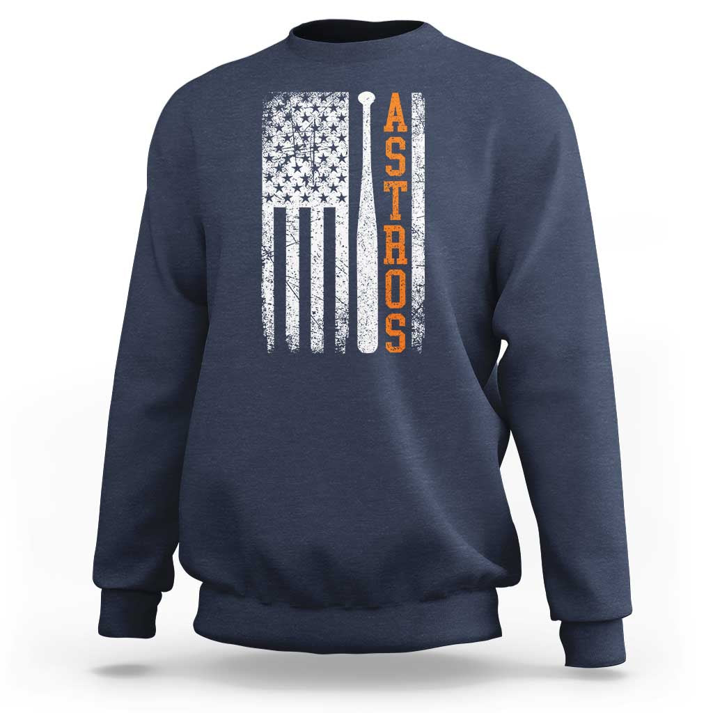 Vintage Astro Sweatshirt Last Name Baseball American Flag Retro Style 70s 80s 90s
