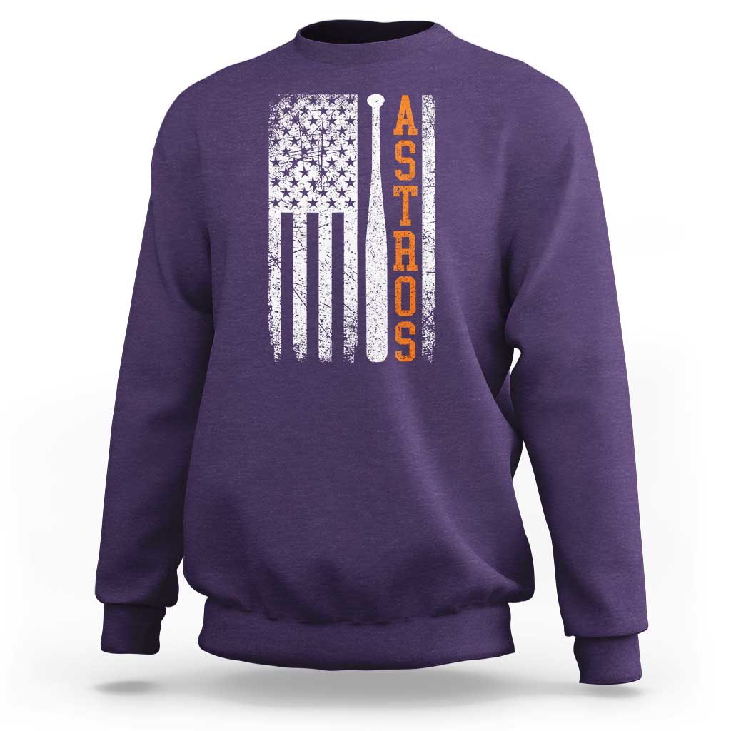 Vintage Astro Sweatshirt Last Name Baseball American Flag Retro Style 70s 80s 90s