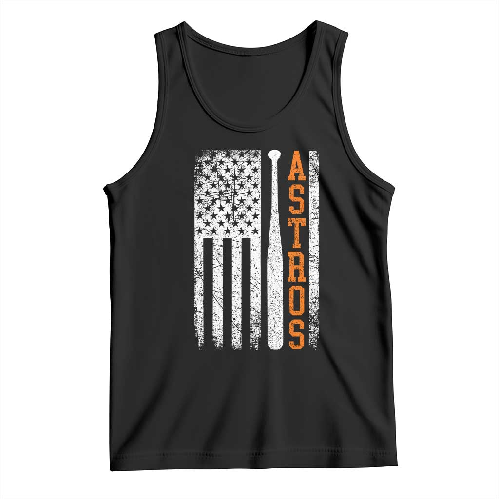 Vintage Astro Tank Top Last Name Baseball American Flag Retro Style 70s 80s 90s