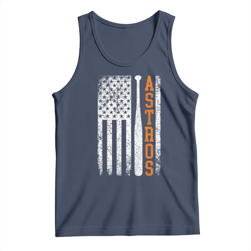 Vintage Astro Tank Top Last Name Baseball American Flag Retro Style 70s 80s 90s