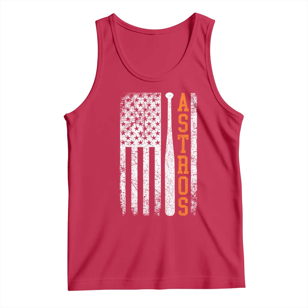 Vintage Astro Tank Top Last Name Baseball American Flag Retro Style 70s 80s 90s