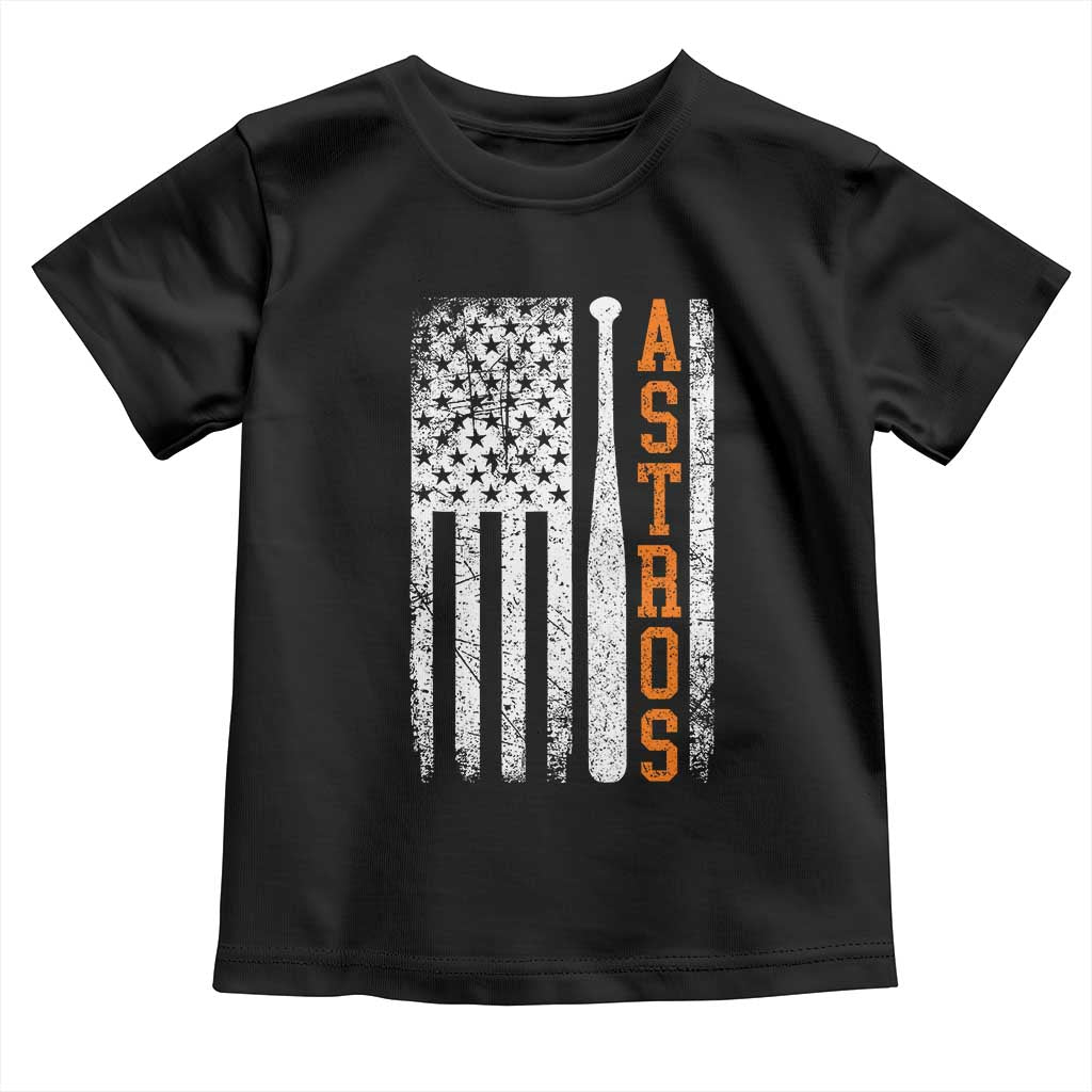 Vintage Astro Toddler T Shirt Last Name Baseball American Flag Retro Style 70s 80s 90s