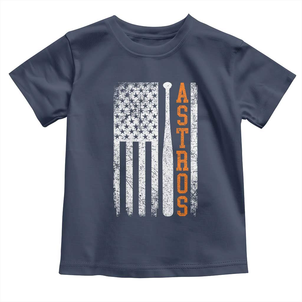 Vintage Astro Toddler T Shirt Last Name Baseball American Flag Retro Style 70s 80s 90s