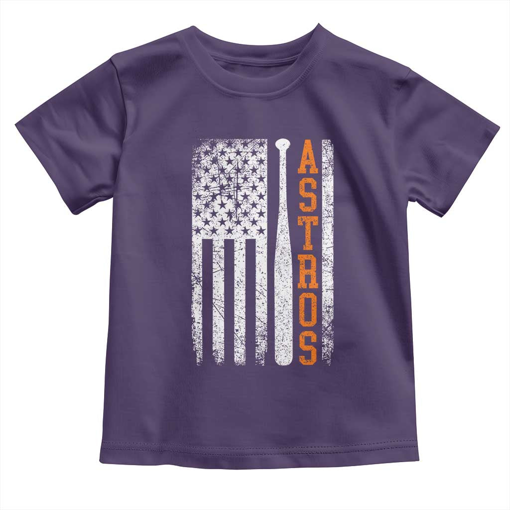 Vintage Astro Toddler T Shirt Last Name Baseball American Flag Retro Style 70s 80s 90s