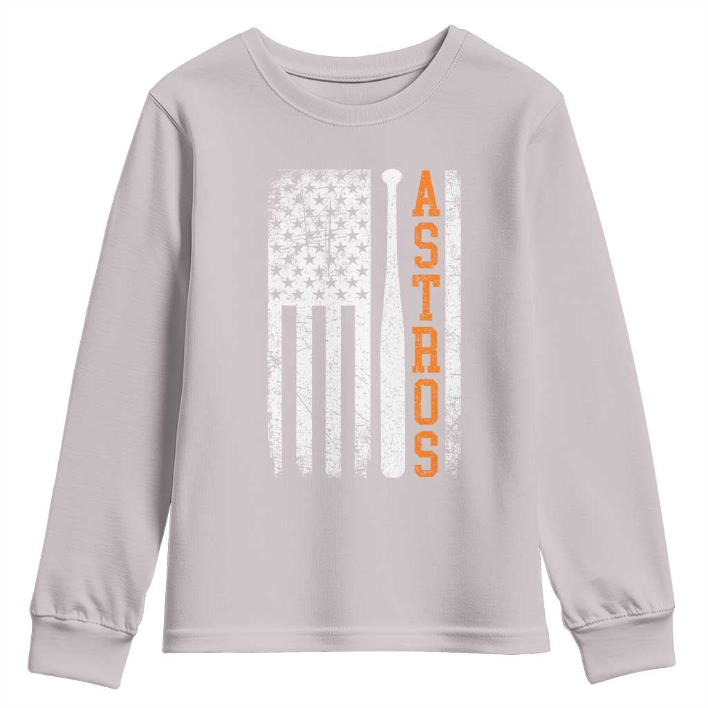 Vintage Astro Youth Sweatshirt Last Name Baseball American Flag Retro Style 70s 80s 90s