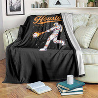 Houston Clutch City Throw Blanket Astronaut Baseball Player In Space