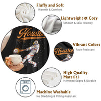 Houston Clutch City Throw Blanket Astronaut Baseball Player In Space