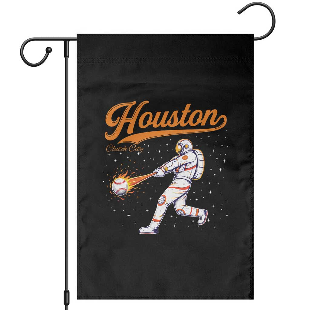 Houston Clutch City Garden Flag Astronaut Baseball Player In Space