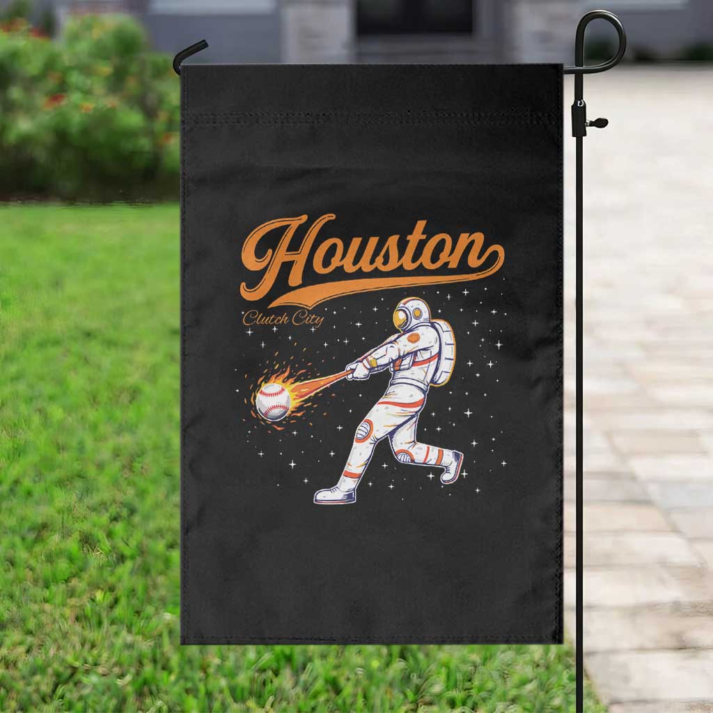 Houston Clutch City Garden Flag Astronaut Baseball Player In Space