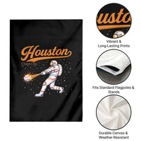Houston Clutch City Garden Flag Astronaut Baseball Player In Space