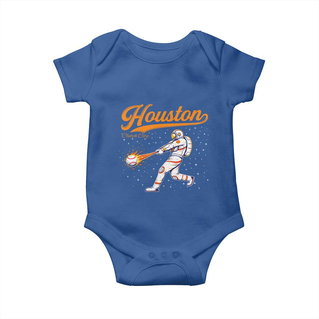 Houston Clutch City Baby Onesie Astronaut Baseball Player In Space