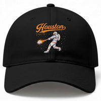 Houston Clutch City Baseball Cap Astronaut Baseball Player In Space