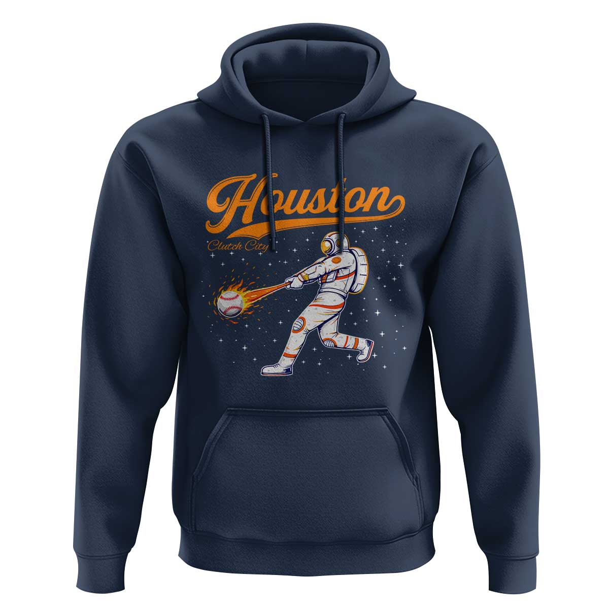 Houston Clutch City Hoodie Astronaut Baseball Player In Space