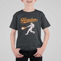 Houston Clutch City T Shirt For Kid Astronaut Baseball Player In Space