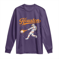 Houston Clutch City Long Sleeve Shirt Astronaut Baseball Player In Space