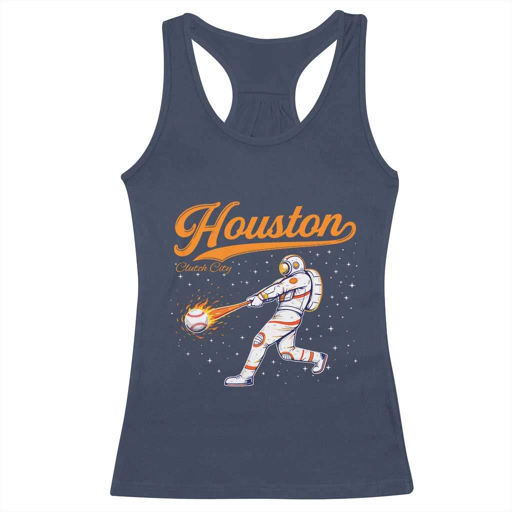 Houston Clutch City Racerback Tank Top Astronaut Baseball Player In Space