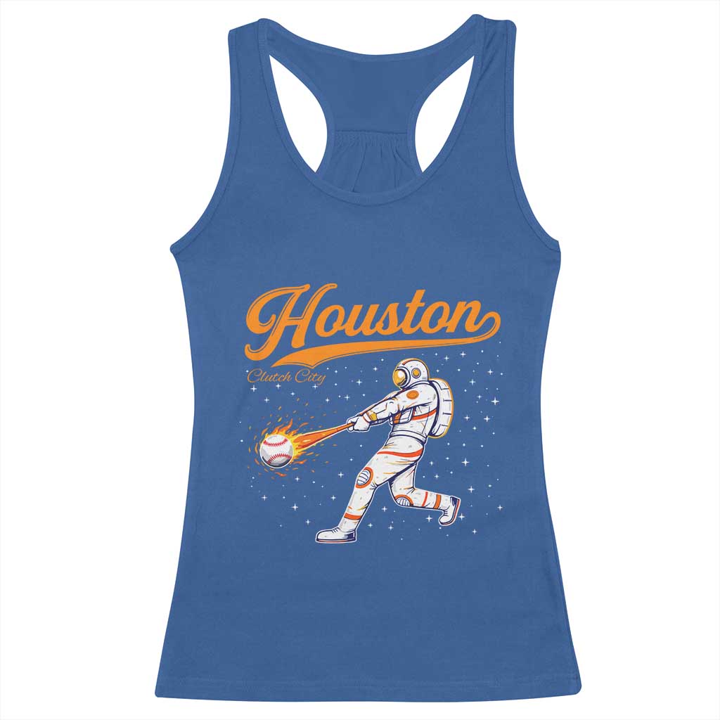 Houston Clutch City Racerback Tank Top Astronaut Baseball Player In Space