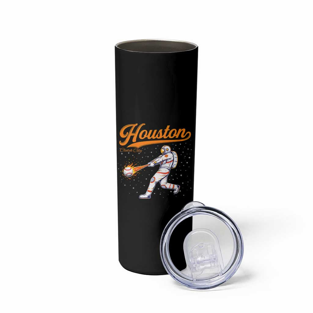 Houston Clutch City Skinny Tumbler Astronaut Baseball Player In Space
