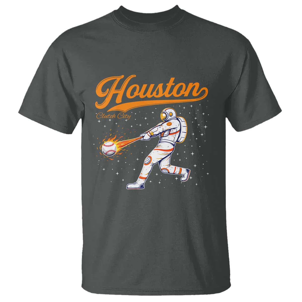 Houston Clutch City T Shirt Astronaut Baseball Player In Space