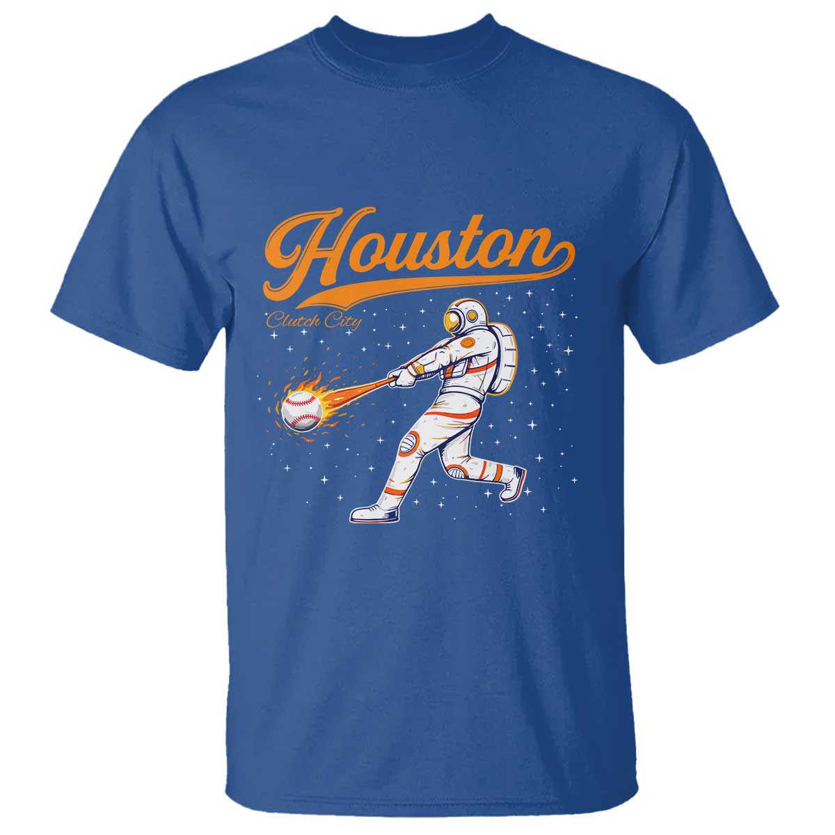 Houston Clutch City T Shirt Astronaut Baseball Player In Space